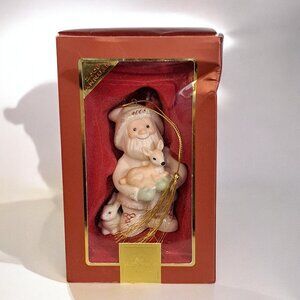 Lenox SANTA'S WOODLAND FRIENDS 2008 Annual Christmas Ornament Deer, Rabbit, Bird